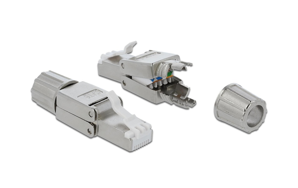 Delock Connecteur RJ45 Cat.6 1 pièce, gris sans outil