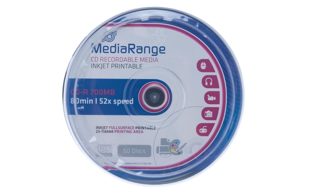 MediaRange CD-R Support 700 MB, broche (50 pièces)
