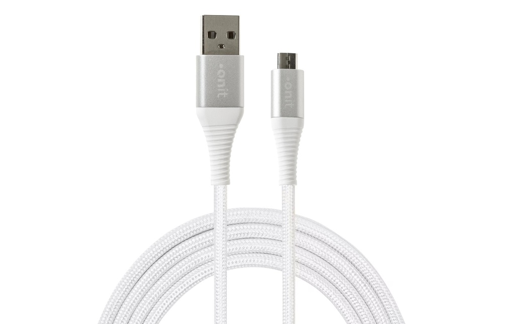 onit Câble USB 2.0 10 W, USB-A - Micro-USB B, 1.2 m, Blanc
