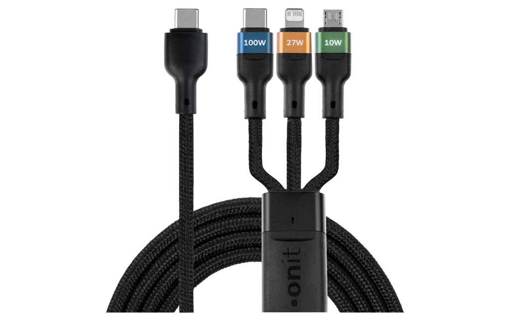 onit Câble USB 2.0 USB-C - Lightning/USB-C/Micro-USB B, 2 m