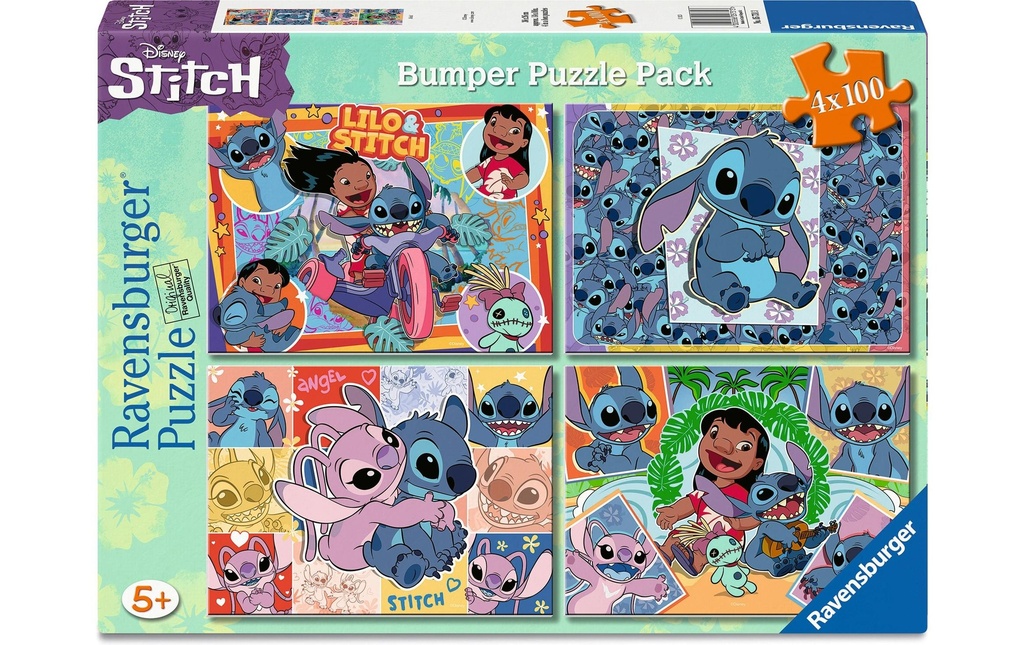 Ravensburger Puzzle Disney Stitch 4 x 100 pièces