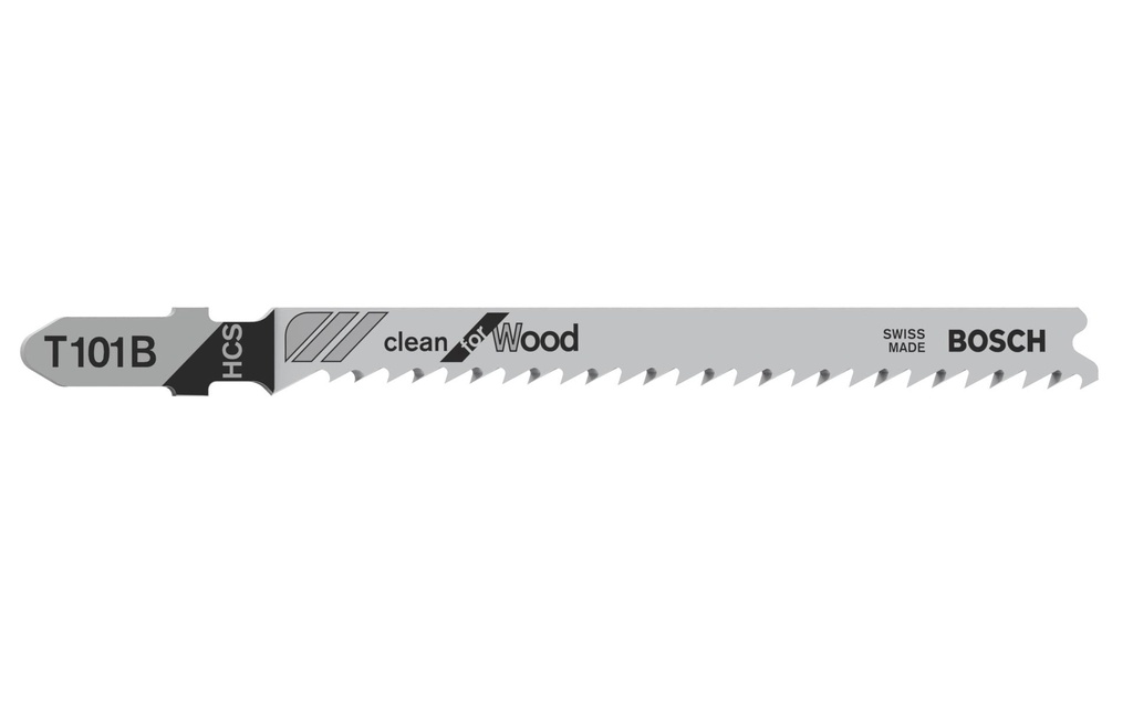 Bosch Professional Jeux de lames de scie sauteuse T 101 B Clean for Wood, 5 pièces