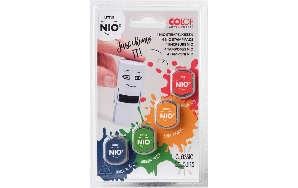 Colop Nio Tampon encreur Little Nio Classic 4 pièces