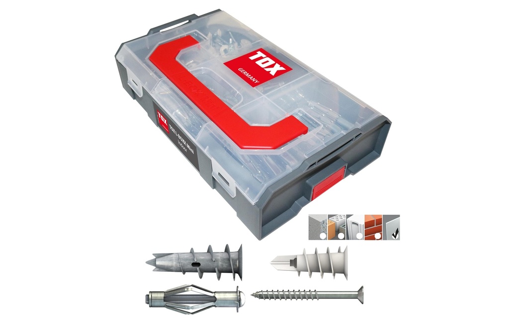 Tox-Dübel Chevilles Assortiment L-Boxx Mini Indoor, 120 Pièce/s