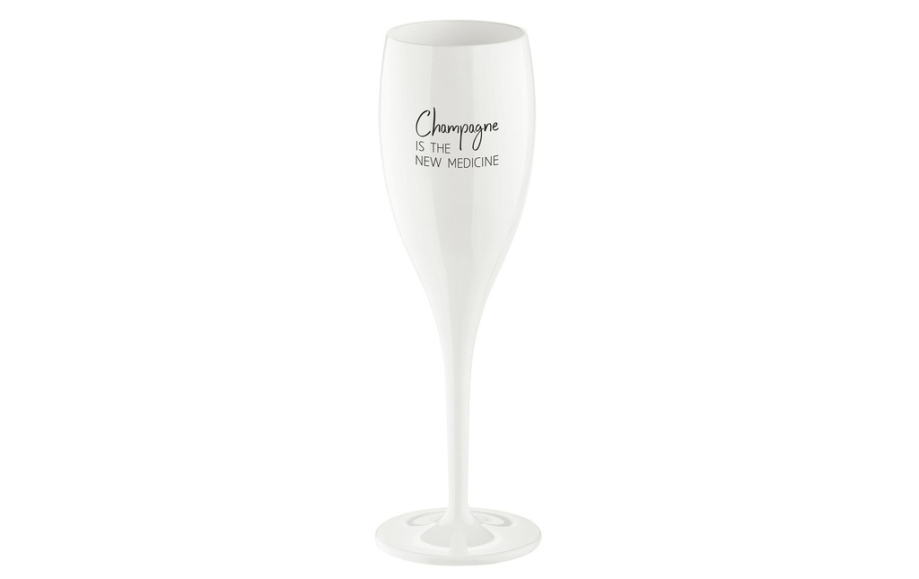 Koziol Verre à champagne Superglas Champagne is 100 ml, 1 Pièce/s, Blanc