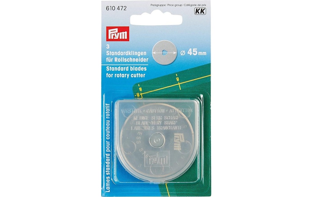 Prym Lame de rechange Ø 45 mm, pour cutter rotatif, 3 pièces