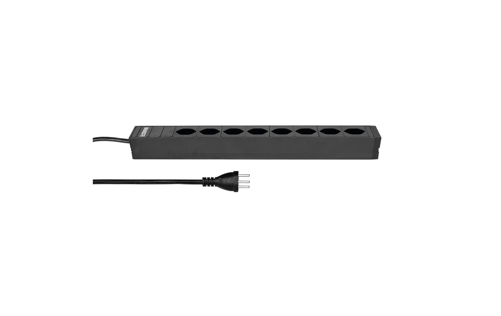 STEFFEN Bloc multiprises 19” 8x T23, Noir