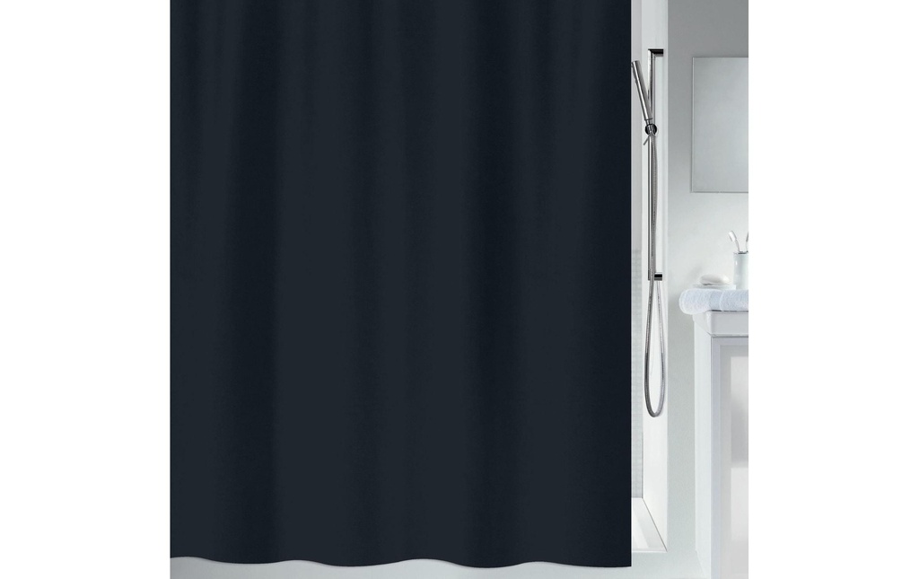 spirella Rideau de douche Primo 180 x 180 cm, Noir