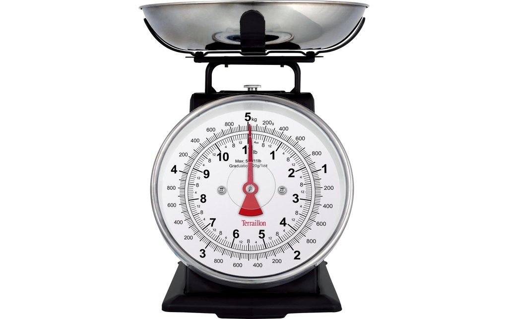 Terraillon Balance de cuisine Trad 500 Noir