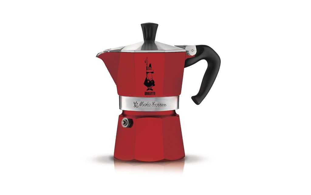 Bialetti Cafetière italienne Moka Express 6 tasses, Rouge