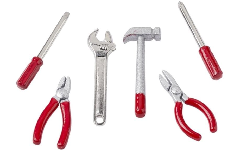 HobbyFun Mini ustensiles Kit d'outils 6 pièces, assorties