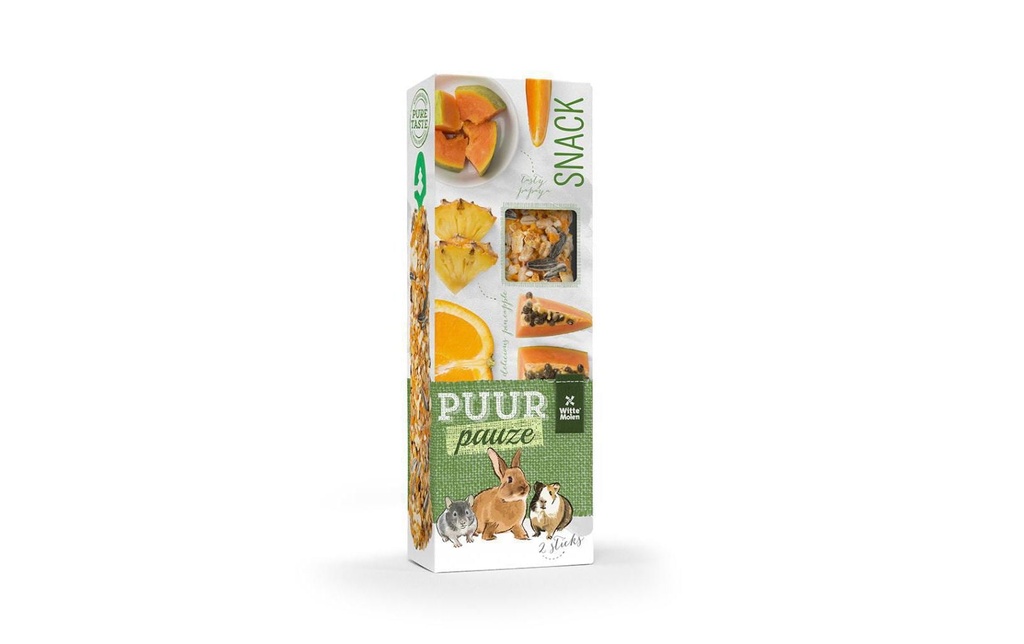 Witte Molen Collation Puur Fruits exotiques pour rongeurs, 2 pcs. à 110 g