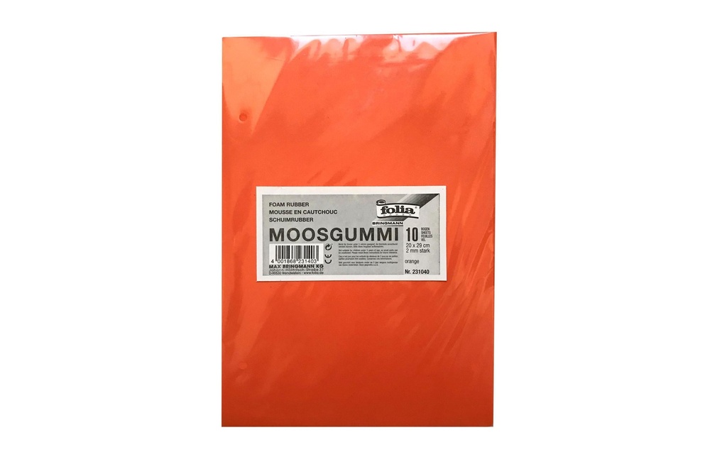 Folia Set de caoutchouc mousse 10 pièces, rouge