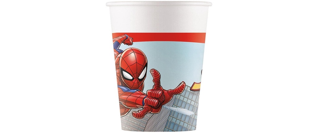 Amscan Gobelets jetables Marvel Spiderman 200 ml, 8 pièces