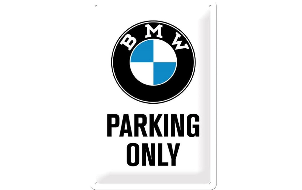 Nostalgic Art Plaque BMW Parking Only 20 x 30 cm, métal