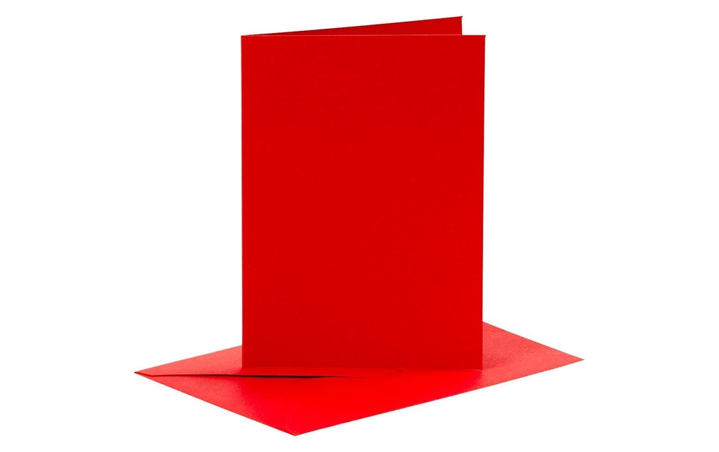 Creativ Company Cartes doubles Blanco, Rouge, 6 pièces