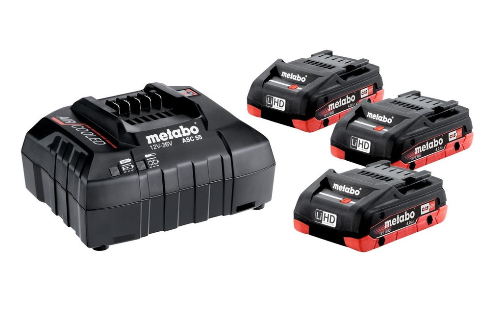 Metabo Batteries et chargeurs 3 x LIHD 4.0 Ah