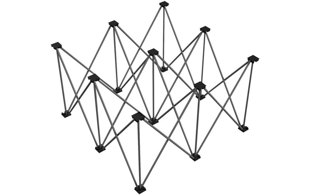 Power Dynamics Pieds pliants du système Spider D750 100 x 100 x 60 cm Noir