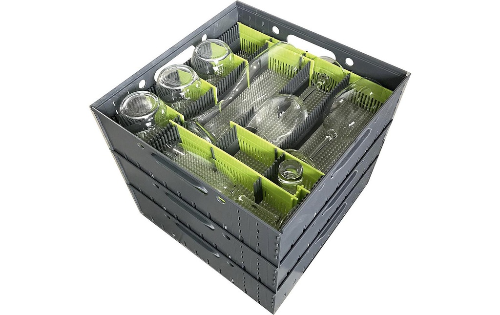 purvario Stautower Lot de 3 bacs gerbables