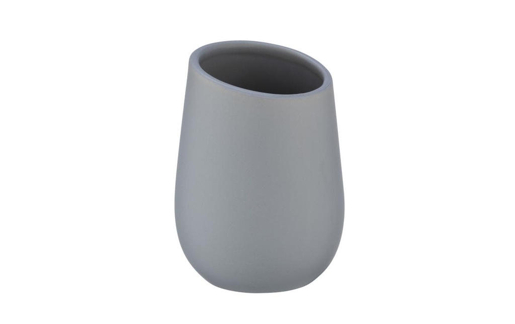 Wenko Gobelet à dents Badi Céramique Gris