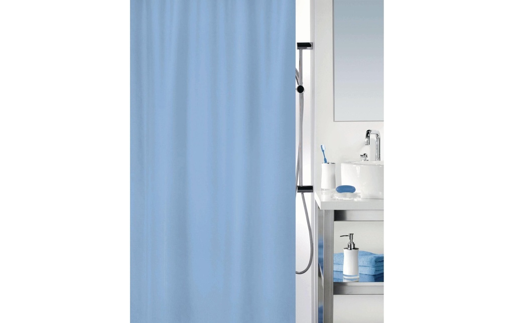 spirella Rideau de douche Primo 180 x 200 cm Bleu clair