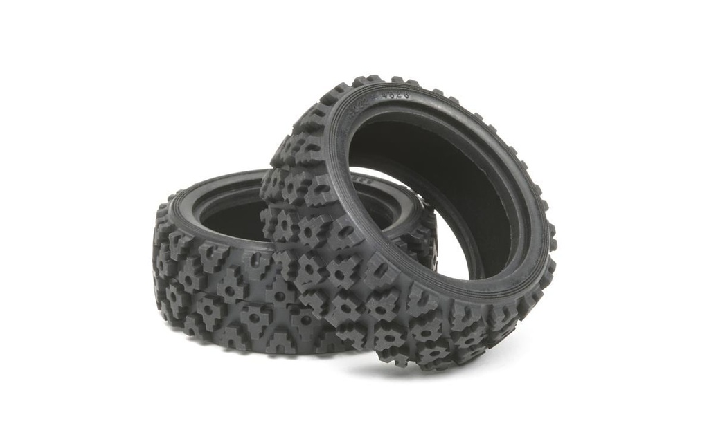 Tamiya Pneu Rally Block, 26 mm, 2 pièces
