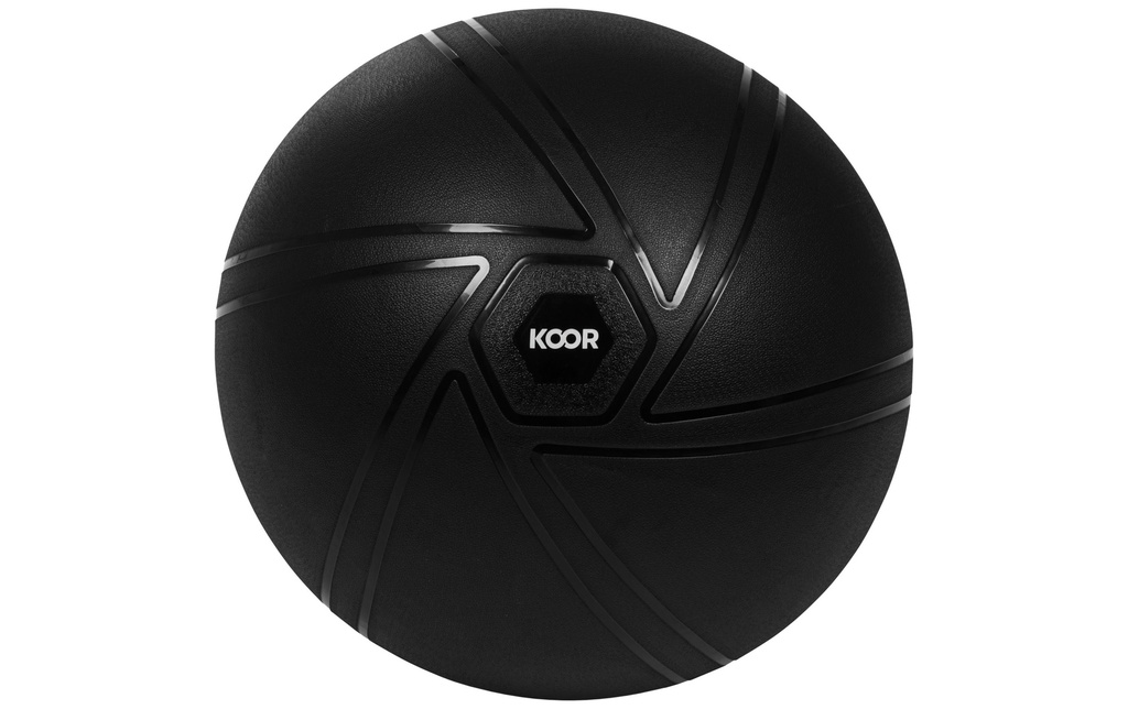 KOOR Ballon de gymnastique 75 cm, Noir