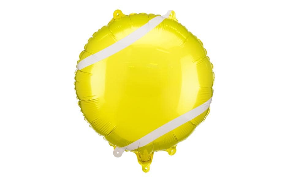 Partydeco Ballon en aluminium Balle de tennis, Jaune, 35 x 35 cm, 1 pièce