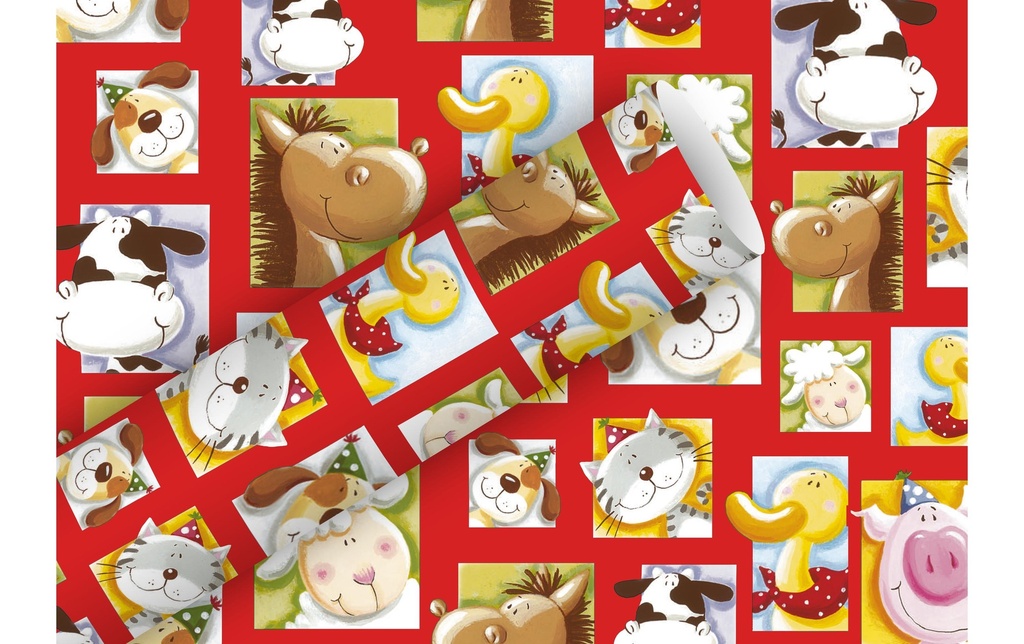 Braun + Company Papier cadeau My Farm 2 m x 70 cm