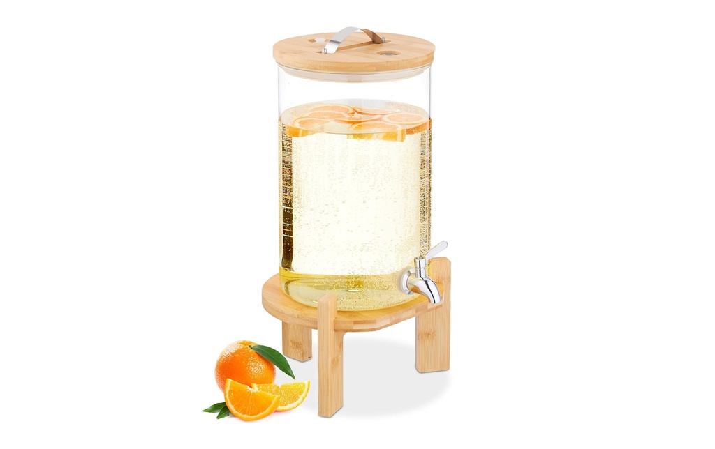 relaxdays Distributeur à boissons avec socle 8 litres
