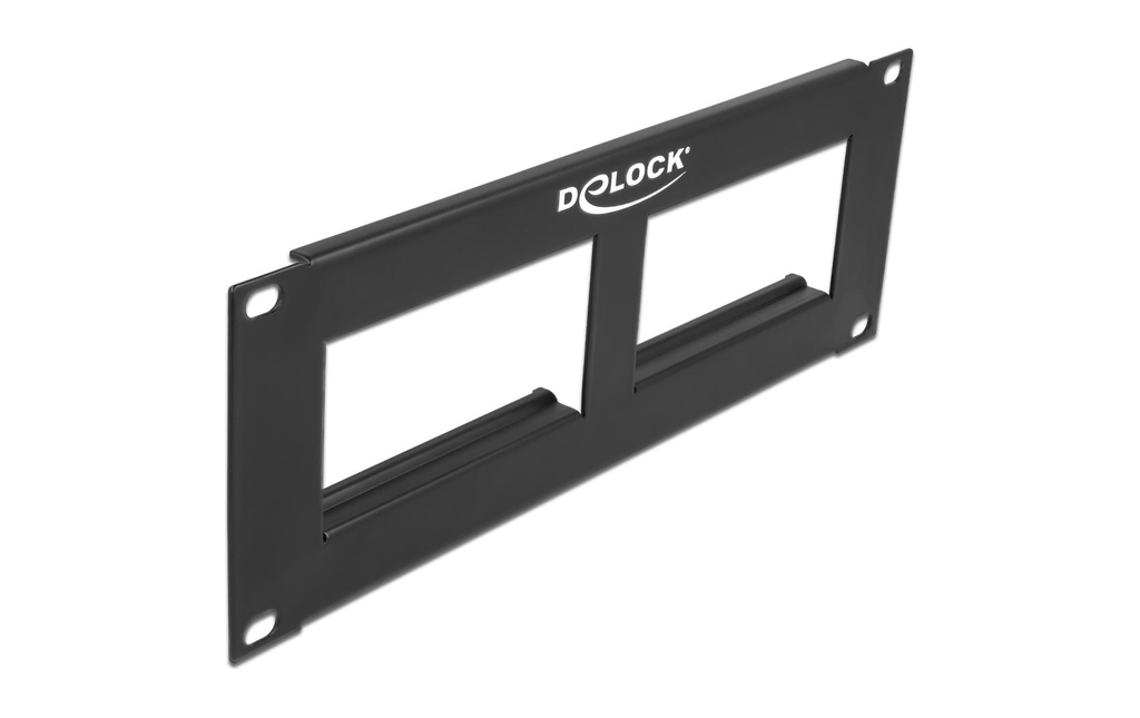 Delock Panneau de brassage Easy 45 2 x 90.5 x 45.2 mm, 2U Rack 10