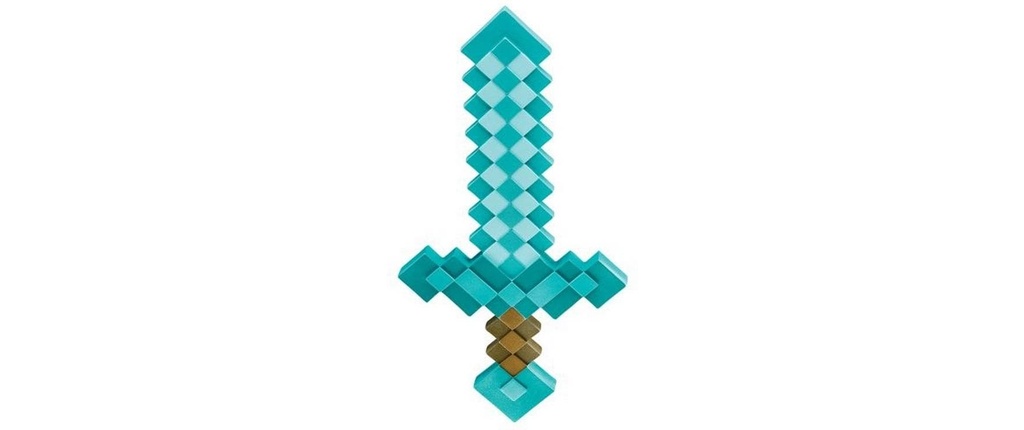 Disguise Réplique plastique de l'épée de diamant Minecraft Bleu