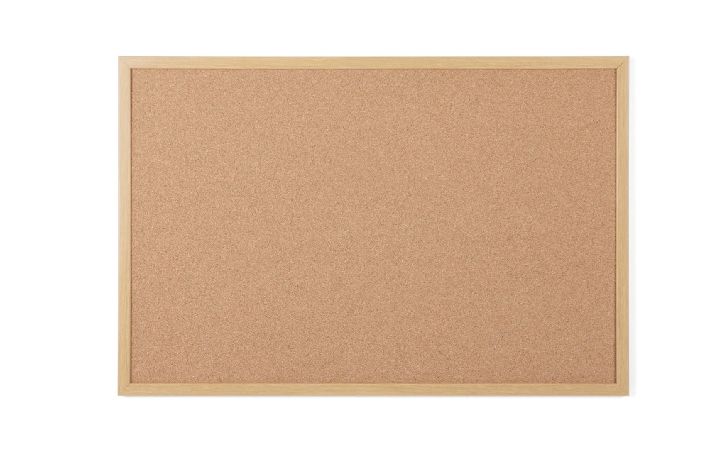 Bi-Office Tableau d’affichage 90 cm x 60 cm, Brun