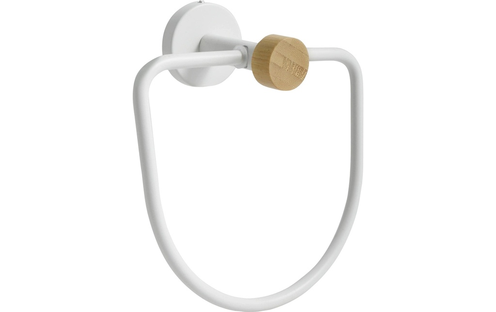 spirella Porte-serviette Anneau porte-serviettes Iana blanc mat bambou