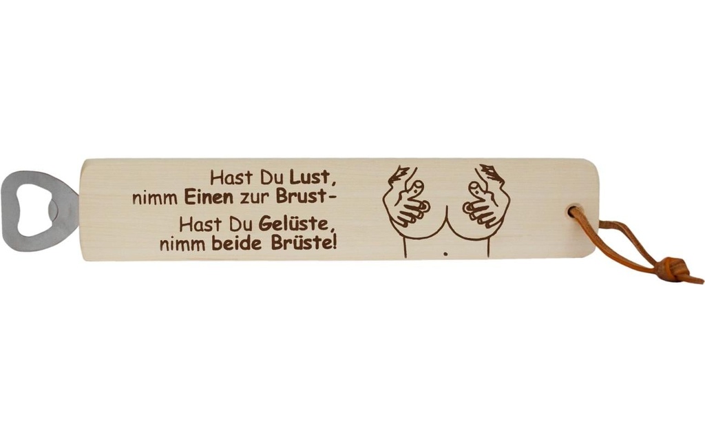Trendcompany Décapsuleur Lust & Brust, 29 cm