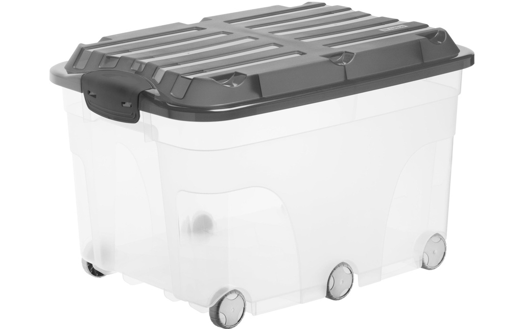 Rotho Boîte de rangement Roller 6 Anthracite 57 l
