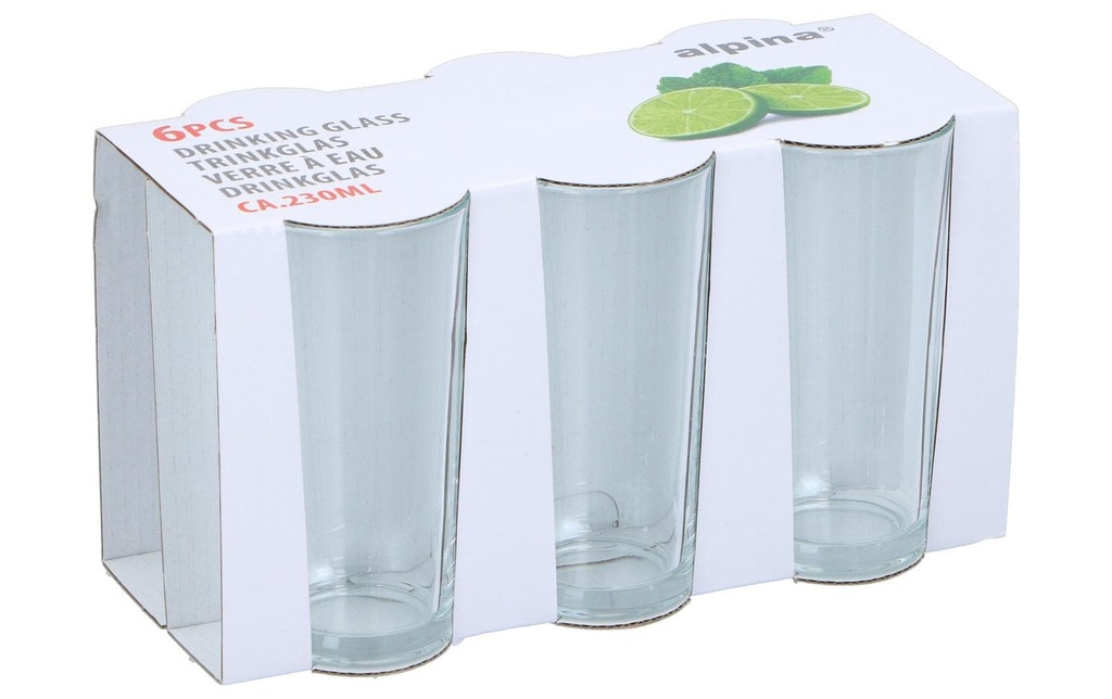 alpina Verre 230 ml, 6 Pièce/s, Transparent