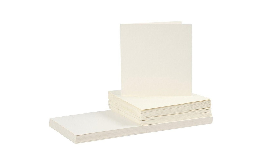 Creativ Company Carte vierge 15 x 15 cm 50 Set, Beige