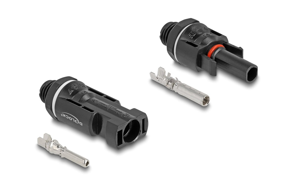 Delock Connecteurs solaires DL4 pour sertissage Mâles et femelles, 2 unités