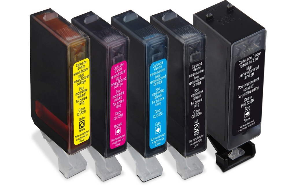 Generic Ink Encre Canon PGI-525 Multipack Magenta/Yellow/noir/Cyan