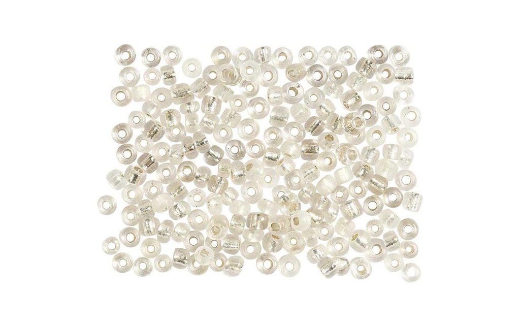 Creativ Company Perles de rocaille 8/0 Argenté/Transparent