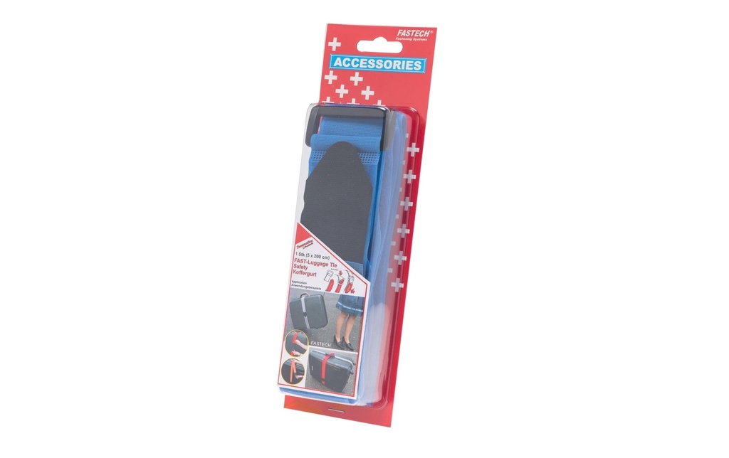 FASTECH Bande à dragonne Luggage Tie 50 mm x 2 m, Bleu