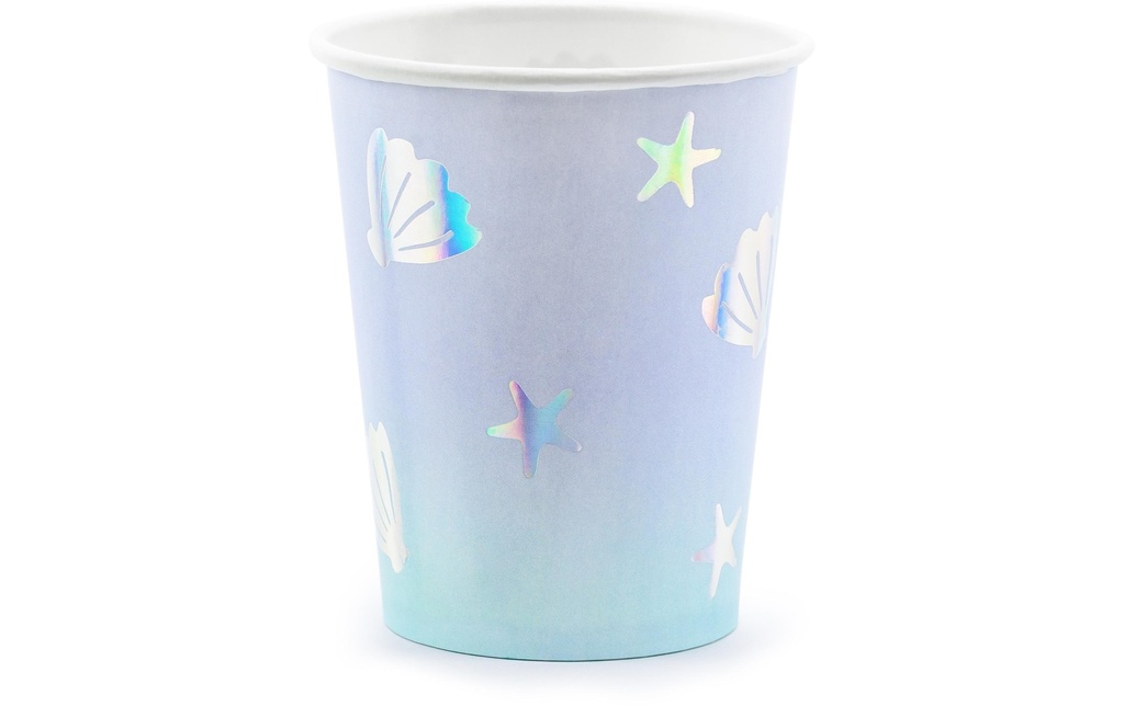Partydeco Gobelets jetables Narval 220 ml, 6 Pièce/s, Bleu clair