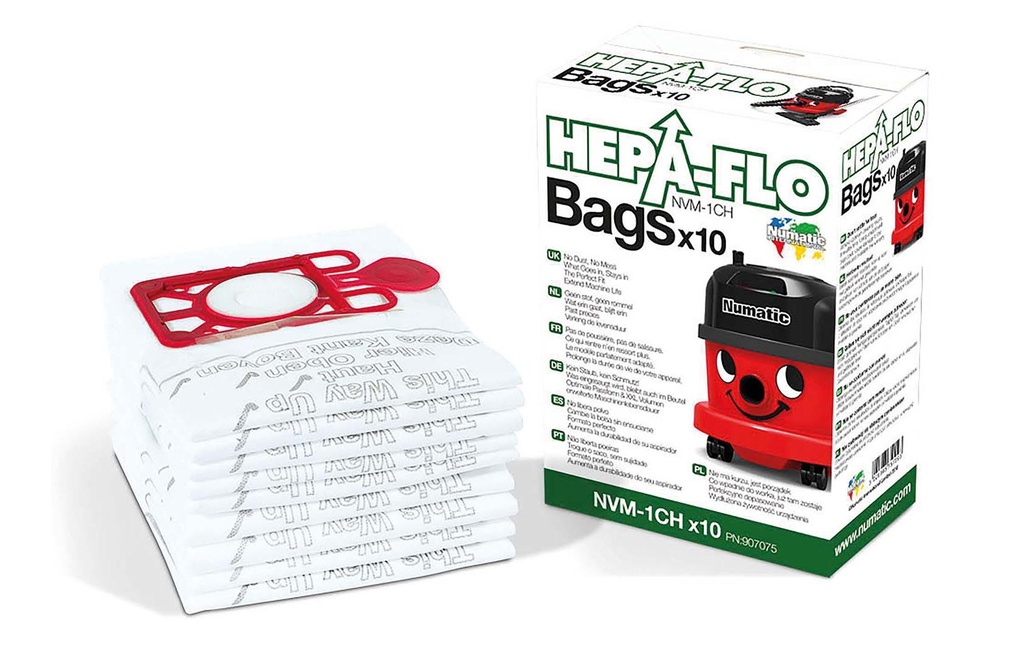 Numatic Sac filtrant pour aspirateur Hepa-Flo NVM-1AH 10 Pièce/s