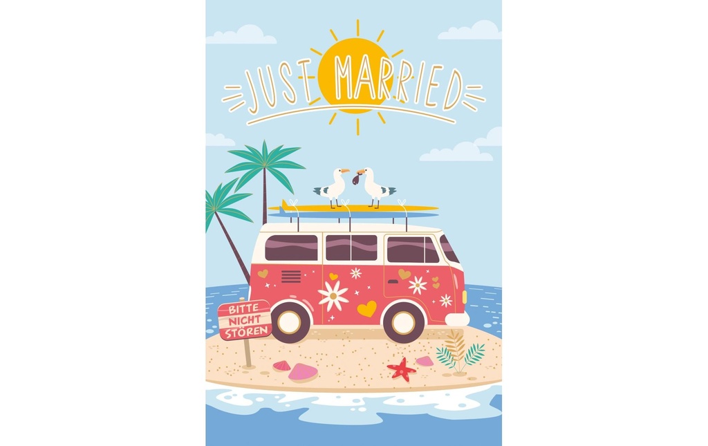 ABC Faire-part de mariage Bus hippie B6