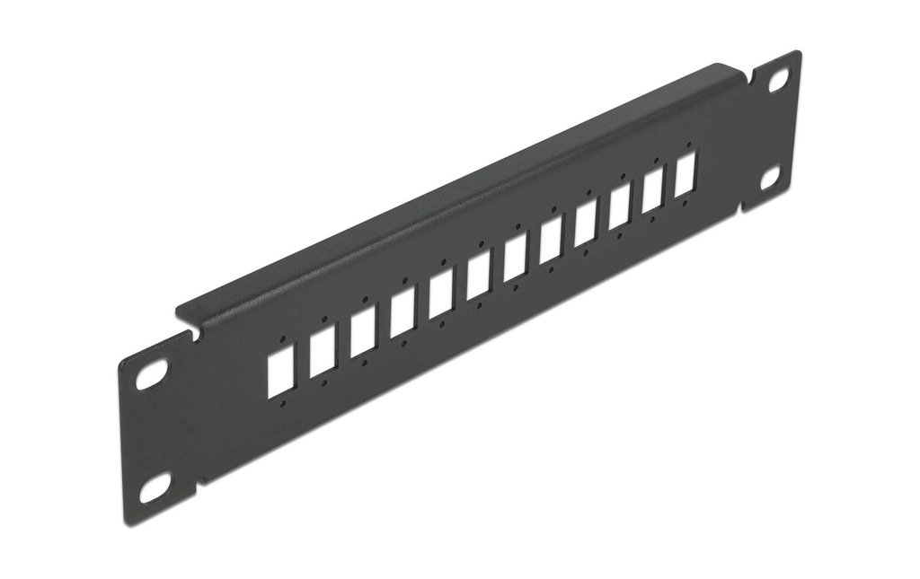 Delock Plaque de distribution Panneau 10″ de distribution de fibre optique 12 ports pour SC / LC