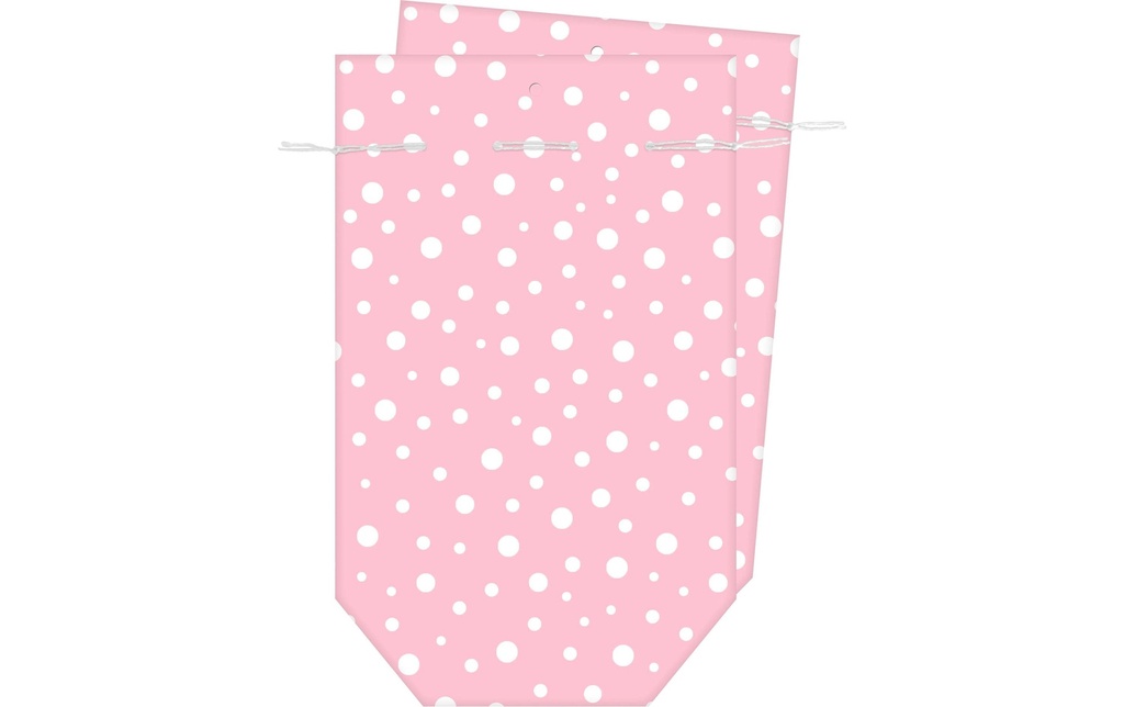 Braun + Company Sac cadeau 2 pièces, 16 x 26 cm, Rose