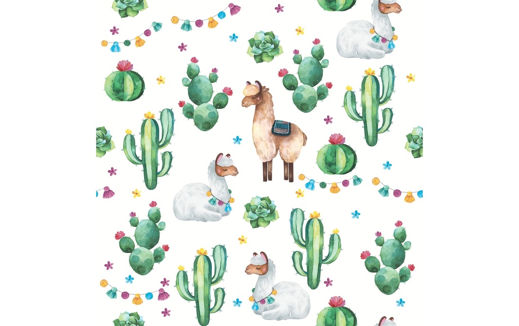 Paper + Design Serviettes en papier Lamas 33 cm x 33 cm, 20 Pièce/s