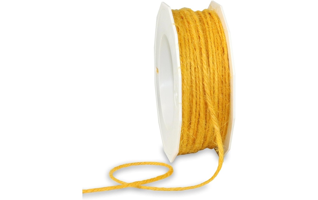 Pattberg Ruban de jute 2 mm x 25 m, Jaune