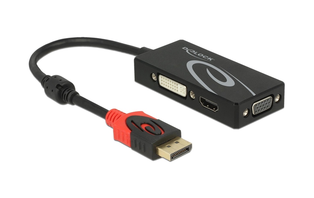 Delock Multiadaptateur 4K DisplayPort - DVI-I/HDMI/VGA